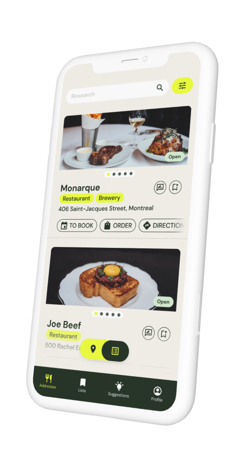 Mockup de l'application